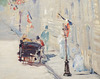 Detail of Rue Mosnier with Flags by Manet in the Getty Center, June 2016