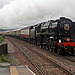 BR srandard class 7P Britannia 70000 BRITANNIA arriving at Garsdale with 1Z19 07.50 Crewe - Carlisle The Fellsman 15th July 2020.