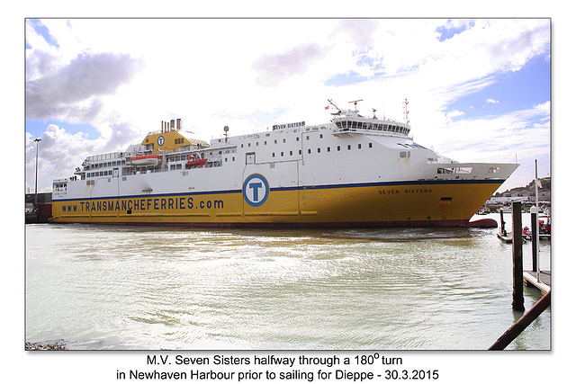 Seven Sisters half-way through its turning - Newhaven - 30.3.2015