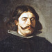 Detail of the Portrait of Jose Rates by Juan de Pareja in the Metropolitan Museum of Art, July 2023