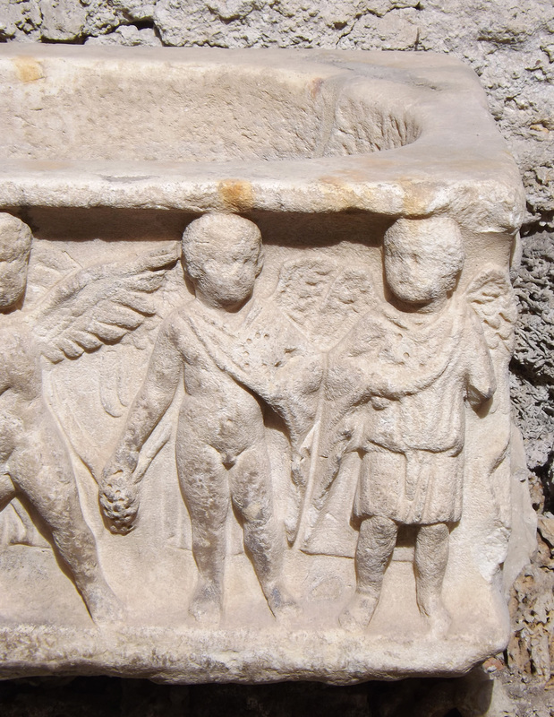 Detail of the Sarcophagus with Cupids and the Seasons in the Palazzo Altemps, June 2012