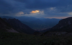 Abendlicher Blick auf Oberstdorf