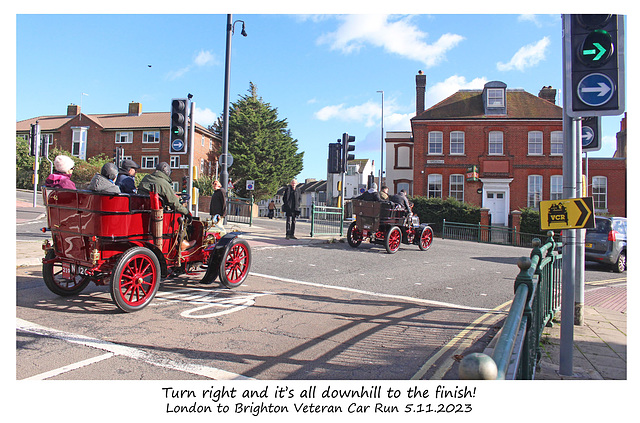 It's downhill to the finish - Brighton - Veteran Car Run - 5 11 2023