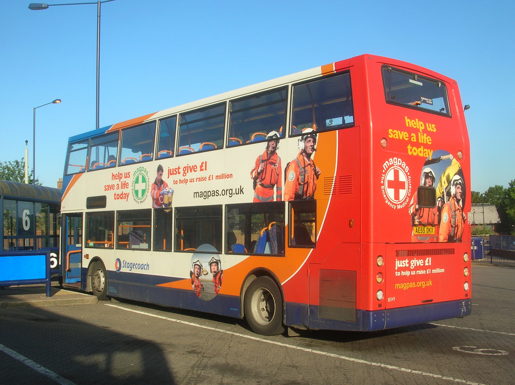 Stagecoach Cambus 18349 (AE55 DKX) at Bury St Edmunds - 29 Jun 2011 (DSCN6076)