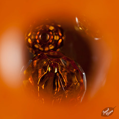 286/366: Peering Through an Orange Bead (+2 in notes)