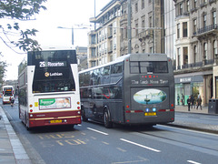 DSCF7337 Go Taxis (The Loch Ness Tour) B6 OVA (SF06 OKT) and Lothian Buses 452 (SJ66 LPO) - 8 May 2017