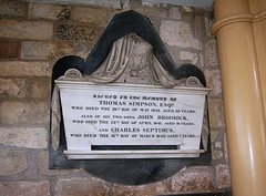 Simpson Memorial, St Mary's Church, Whitby, North Yorkshire