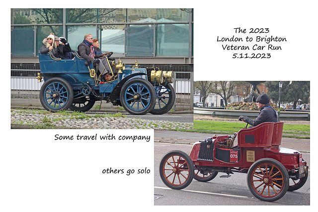 Solo or with company - Brighton - Veteran Car Run - 5 11 2023