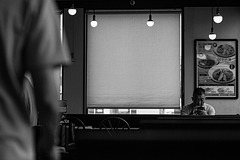 In a ramen restaurant