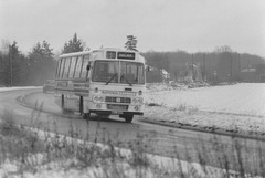 Ambassador Travel LL754 (MCL 936P) at Barton Mills - 6 Jan 1985