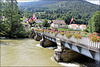 Goumois (Suisse) (25) 31 juillet 2014. Vue en direction  de Goumois (France).