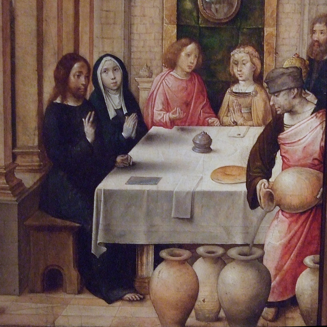 Detail of Marriage Feast at Cana by Juan de Flandes in the Metropolitan Museum of Art, July 2011