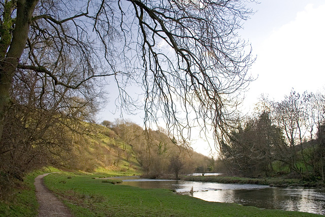 Winter afternoon in Lathkill Dale