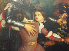 Detail of The Ransom by Millais in the Getty Center, June 2016