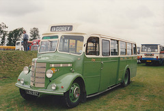 Preserved former Jersey Motor Transport LSU 857 (J 9606) at Showbus,  Duxford – 26 Sep 1993 (205-29)