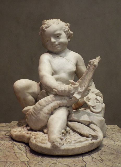 Boy with a Dragon by Pietro and Gian Lorenzo Bernini in the Getty Center, June 2016