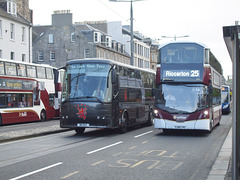 DSCF7336 Go Taxis (The Loch Ness Tour) B6 OVA (SF06 OKT) and Lothian Buses 452 (SJ66 LPO) - 8 May 2017