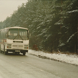 Wessex National 381 (BGY 581T) near Barton Mills – 17 Mar 1985 (10-29)
