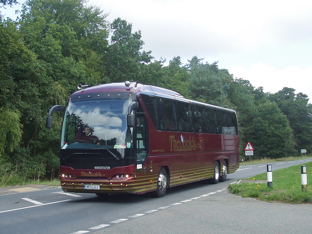 DSCF4443 Theobold’s Coaches MF11 LUJ at Barton Mills - 25 Aug 2018