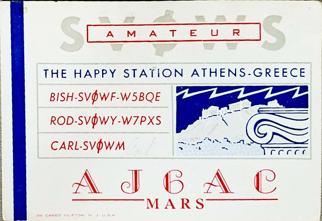 QSL AJ6AC (1956)