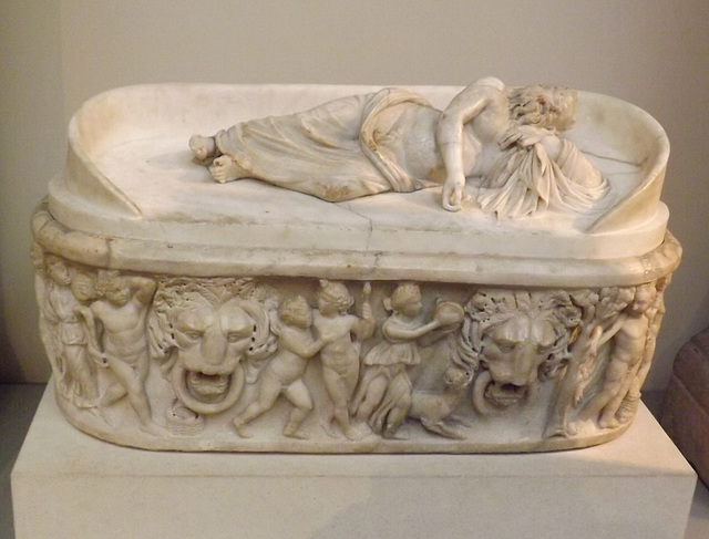Child's Sarcophagus with Bacchus and his Followers in the British Museum, May 2014