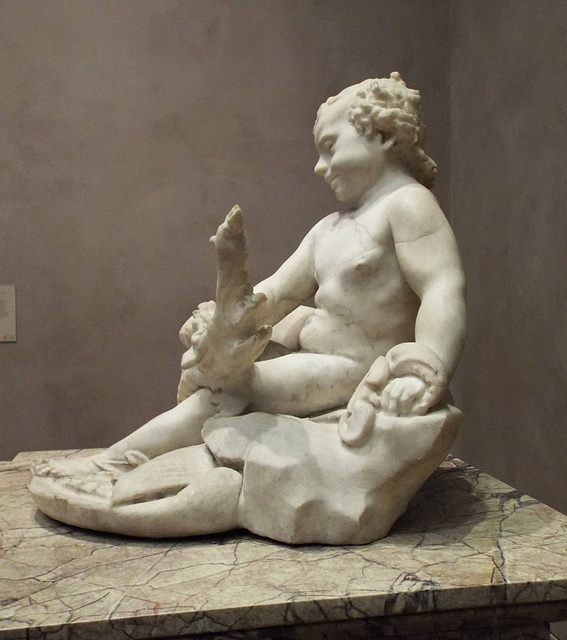 Boy with a Dragon by Pietro and Gian Lorenzo Bernini in the Getty Center, June 2016