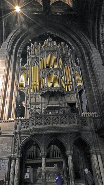 Organ pipes at Chester Cathedral