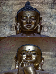 ein Buddha ... zwei Perspektiven ... im Ananda-Tempel, Bagan - P.i.P. (© Buelipix)