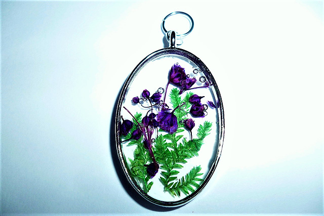 A different design with purple flowers