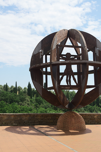 3D Vitruvian Man at Vinci, Tuscany