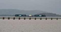 HFF ~ Specialist nuclear freight crossing Arnside Viaduct
