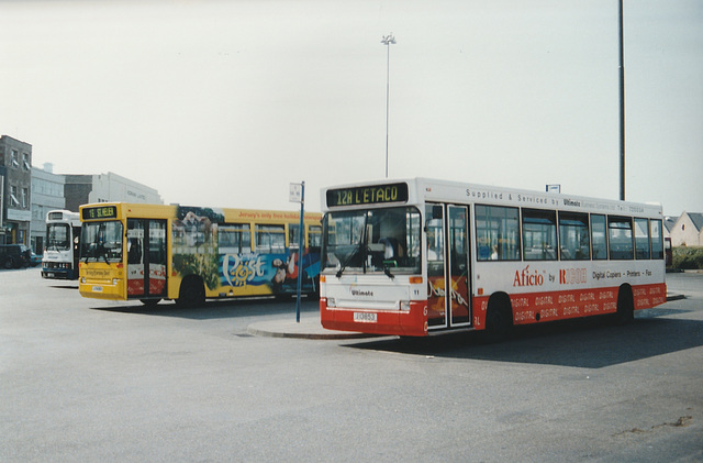 Jersey bus buses in St. Helier - 4 Sep 1999