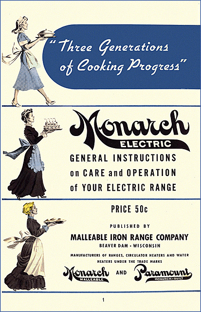 Monarch Electric Range Booklet (2), c1947