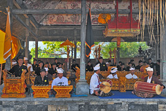 Gamelan orchestra in holy temple yard