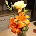 Orange Lily-Yellow Rose from my Garden  !!!