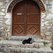 North Macedonia, Ohrid, The Door to the Orthodox Church of Saint Nikola Gerakomija