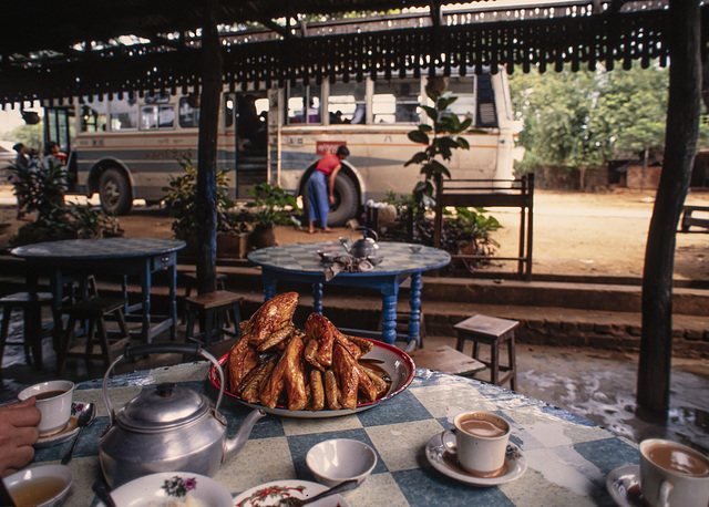 Chicken wings and tea, on the road to Maymyo AWP 0369