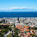 Thessaloniki, Panoramic view of the city with Mount Olympus in the background