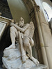 rochester cathedral, kent (88)figure of time on c18 coade stone tomb of lady ann henniker 1793 by henry banks