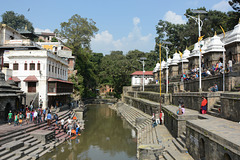 Kathmandu, Bagmati River Separates Pashupatinath and Athara Shivalaya