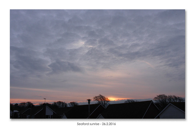 Seaford sunrise - 26.2.2016