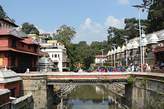 Kathmandu, Bridge across Bagmati River Connects Pashupatinath and Athara Shivalaya