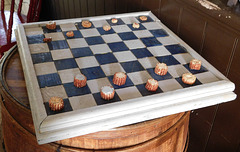 Checkers Game in the Layton General Store in Old Bethpage Village, August 2022