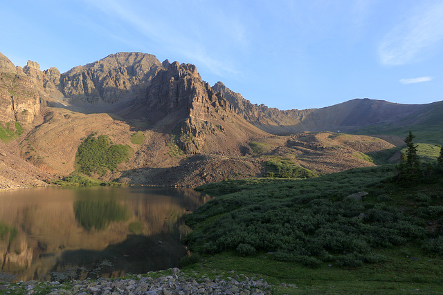 Cathedral Peak and Lake Cathedral Peak and Lake