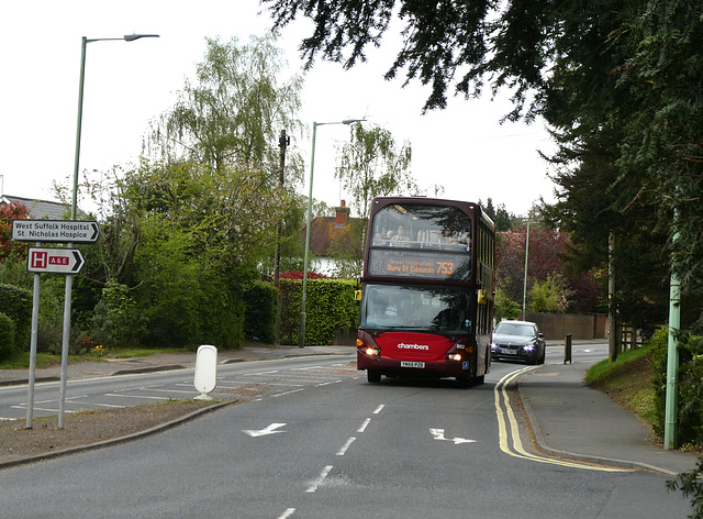 Konectbus/Chambers (Go-Ahead) 802 (YN55 PZD) in Bury St. Edmunds - 29 Apr 2022 (P1110365)