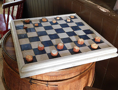 Checkers Game in the Layton General Store in Old Bethpage Village, August 2022