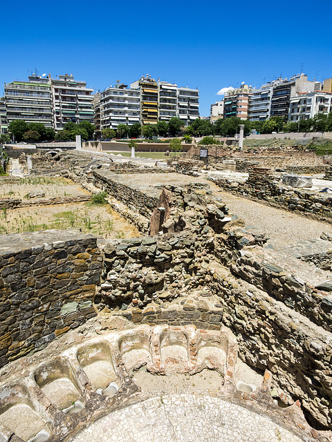 Thessaloniki, view of the Roman Odeon (Ancient Agora) Thessaloniki, view of the Roman Odeon (Ancient Agora)