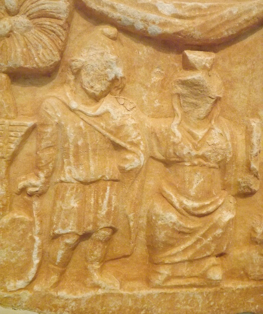 Detail of an Altar Probably from Chalandri in the National Archaeological Museum in Athens, May 2014