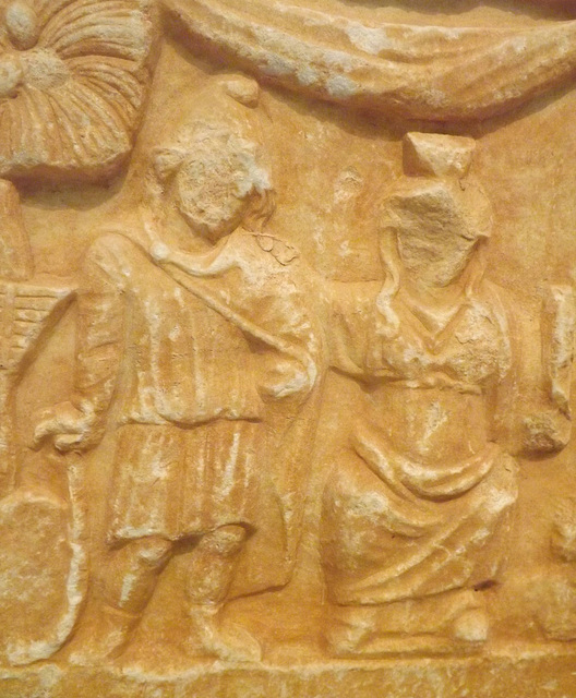 Detail of an Altar Probably from Chalandri in the National Archaeological Museum in Athens, May 2014