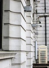 Cream telephone box lurking on Alfred Gelder Street..